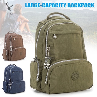 Y1zj mochila de gran capacidad con cremallera abierta ligera mochila bolso para estudiantes viajes