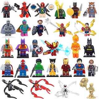 Marvel Los Vengadores Minifigura Bloques De Construcción Spiderman Batman Iron man Figura De Acción Muñecas Juguetes Para Niños