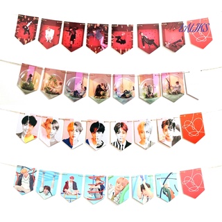 laliks Kpop BTS Map of The Soul Persona Poster Photo Hanging Flag Bunting Banner Decor