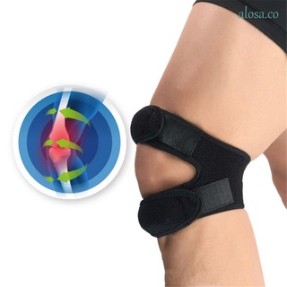 ALOSA Durable Sleeve Sports Bandage Pad Knee Wrap Basketball Tennis Cycling Kneepad Elastic Braces Outdoor Pressurized Support/Multicolor (1)