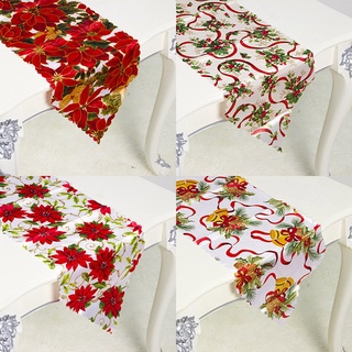 Bordado de navidad camino de mesa mantel cubierta para el hogar de navidad fiesta decoración nuevo (1)