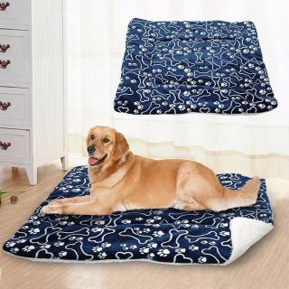 gato perro cachorro mascota hueso pata impresión cálida coral franela manta manta cama