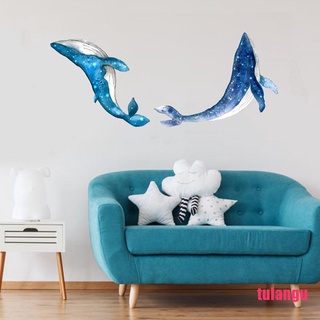 [tulan] calcomanía creativa de cielo estrellado ballena decoración de pared para el hogar sala de estar k