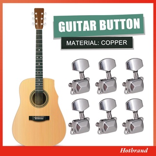 Clavijas de afinación de cuerdas de guitarra 6 piezas semicerradas cabezales de máquina de afinador para guitarra popular