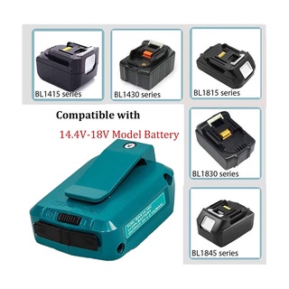 Adaptador De cargador fuente De energía Usb con luz Led For Makita Adp05 14.4v-18v batería recargable De litio (5)