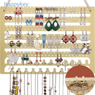 Hap - organizador de joyas de madera para colgar en la pared, collar, pendientes, soporte de exhibición, soporte para almacenamiento, decoración del hogar