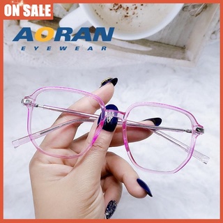 la nueva versión coreana tr90 del espejo plano femenino retro marco redondo miopía anti-azul gafas ópticas marco marea transparente gafas marco