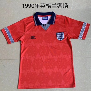 1990 England away retro manga corta jersey casual jersey