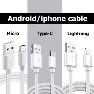 Cable Usb Original Para Iphone/Android con iluminación Micro Tipo C