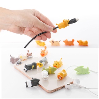 Animal Cable Protector for Phone protege cable buddies cartoon Cable bite Phone holder Accessory