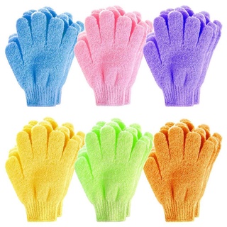 digitalblock cinco dedos guantes de baño toalla de ducha exfoliante cuerpo niño hogar suministro (rosa)