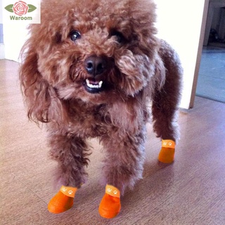 Waroom Hot Dog Boot impermeable antideslizante zapatos para mascotas bota perro cachorro (todo) (4)