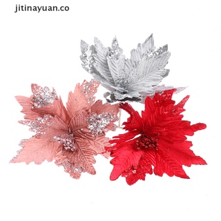 [jitinayuan] flores hechas a mano de franela equinada para bricolaje, boda de navidad, año nuevo, decoración del hogar [co]