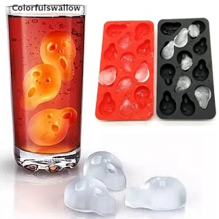 [colorfulswallow] Molde para cubos de hielo de calavera 3D, Halloween, Whisky, cubitos de hielo, molde para Chocolate