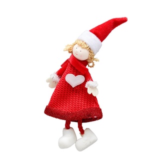 maahs diy muñeca ángel de navidad decoración de navidad colgante festival lindo juguete de navidad decoración colgante de navidad adornos de navidad decoración de árbol de navidad/multicolor (7)