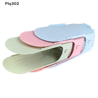 [piq302] 2 piezas de doble capa para zapatos, ajustable, almacenamiento de polvo, organizador de zapatos para el hogar (5)