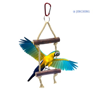 [jinching] loro pájaro escalada colgando juguete tronco de pie barra escalera cuerda jaula decoración