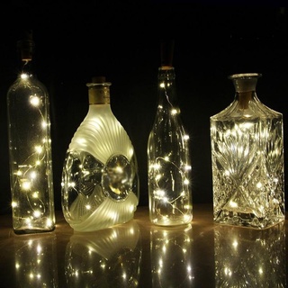 Spl 15/20 LED botella de vino corcho luces de alambre plateado para boda Festival decoración de fiesta (4)