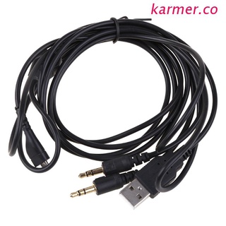 KAR2-Cable De Audio De 1,8 M/6 Pies , 4 En 1 , 3,5 Mm , Carga Compatible Con SteelSeries-Arctis 7 5 3 Pro