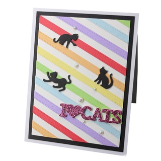 Bst I Love Cat Metal troqueles de corte plantilla Scrapbooking DIY álbum sello tarjeta de papel decoración (7)