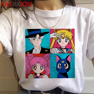 Sailor Moon Camiseta Mujer kawaii streetwear ulzzang tumblr Verano top harajuku