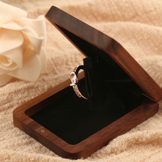 Ivy compromiso plano anillo caja-propuesta caja de anillos de madera caja de anillos de boda