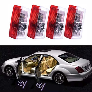 4 piezas Auto puerta logotipo proyector fantasma sombra luces de la puerta del coche paso luz de cortesía fácil instalación para Mercedes-Benz
