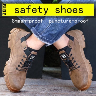 Zapatos de seguridad/botas de seguridad bajas Anti-aplastamiento Anti-Piercing de acero puntera gorra zapatos de trabajo de los hombres impermeable zapatos de soldadura zapatos de senderismo