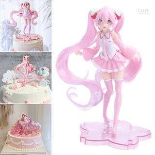 anime miku hatsune niñas figuras de acción pvc adorno pastel decoración decoraciones niños mini juguetes fiesta de cumpleaños suministros