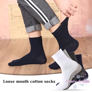 calcetines de algodón circulatorios para salud de tobillo diabético/calcetines sueltos de talla única para hombres