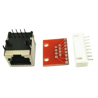 1x 8-Pin Connector and Breakout Board Adapter Module Kit for Ethernet Jacks (8)