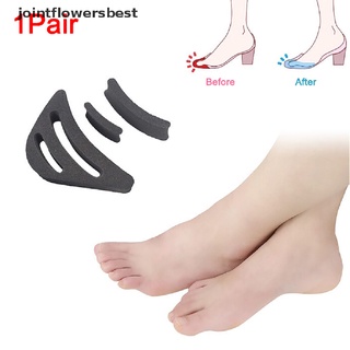 jbco 1 par de esponja para insertar el dedo del pie de la mitad del dedo del pie delantero superior de relleno zapatos ajuste fad