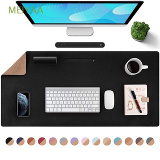 MEIYAA Home Office Natural Cork Laptop Computer PU Leather Mouse Pad Dual Sided Desktop Waterproof Extra Large Keyboard Mice Mat Dining Writing Mat/Multicolor
