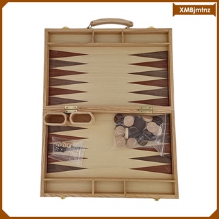 15" backgammon set de viaje 15 pulgadas madera clásico tradicional para niños adultos (8)