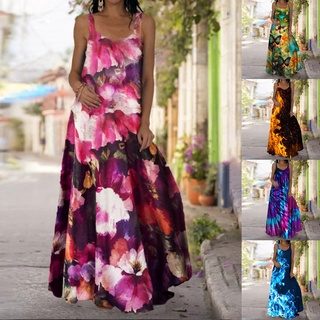 cuello v honda vestido largo de las mujeres flor mariposa impresión piso longitud maxi vestido vestido vestido (1)