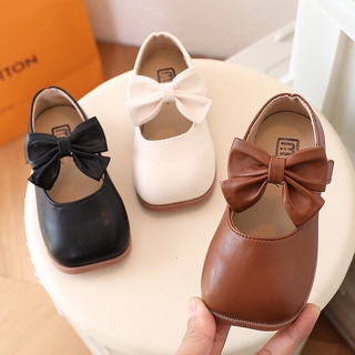 Spring New Girls Shoes Soft Sole Baby Leather Shoes Fashion Bow Princess Single Shoes Toddler Baby Shoes