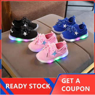 luz led zapatos de los niños de los niños y las niñas zapatos de deporte de moda casual zapatos de bebé niño zapatos antideslizante de suela suave zapatos de 1-6 años de edad (1)