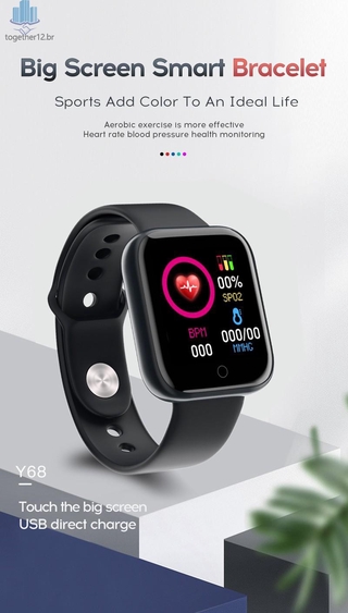 Y68 D20S reloj inteligente deportivo USB impermeable/Smart Watch con Monitor de frecuencia cardiaca multifuncional (9)