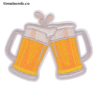 [time] diy bordado cerveza insignia plancha parche para ropa pegatinas tela [time]