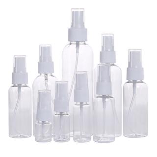 1 pc botellas de pulverización redonda niebla vacía contenedor de viaje pet plástico para aceites esenciales y líquidos/cosmético
