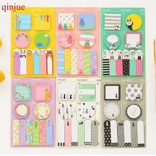 QINJUE Animal Party Schedule Marker Self-Adhesive Memo Pad Sticky Note Bookmark (3)