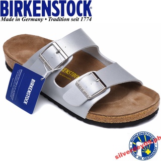 birkenstock arizona sandalias de cuero de corcho para hombres y mujeres