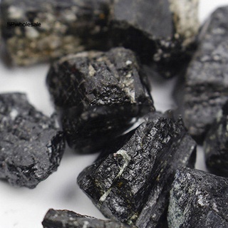 spwholesale 100 g negro natural áspero turmalina mineral piedra curativa joyería accesorio