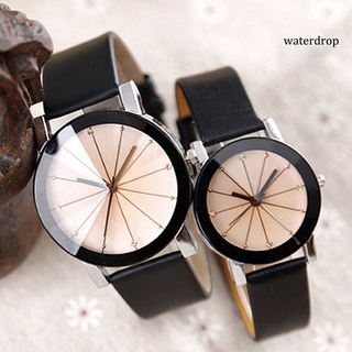 reloj de gota de agua fácil de leer esfera redonda de aleación caso pareja reloj de pulsera de cuarzo para regalo festival