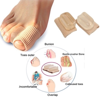almohadillas de dedos de silicón protectora plantillas separadoras para alivio del dolor de juanete hallux valgu sobre sobre toe almohadillas