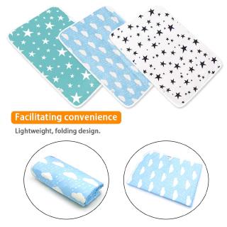 almohadilla de pañales de algodón puro plegable y conveniente para cambiar la almohadilla de pañales impermeable (3)
