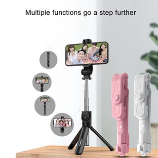 Qilin: palo de Selfie ajustable con rotación de 360 grados, recargable, con trípode de luz Led (6)