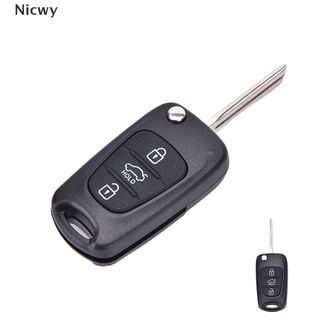 Nicwy Replace Flip Key Shell fit for KIA Rondo Sportage Soul Rio Remote Case 3B S161C BR