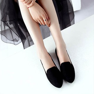 Sweetc Kasut Perempuan más tamaño (34-42) mujer zapatos planos Casual moda gamuza plana trabajo pisos (4)