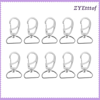 10pcs Metal Trigger Snap Hook Silver Iron Swivel Clasp For Handicrafts